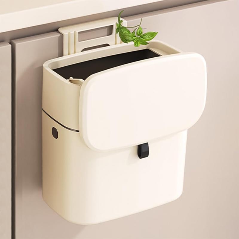 キッチン用ゴミ箱(フタ付) 吊り下げ&amp;壁掛け 中が見えない 防臭対策 生ゴミ サニタリーBox