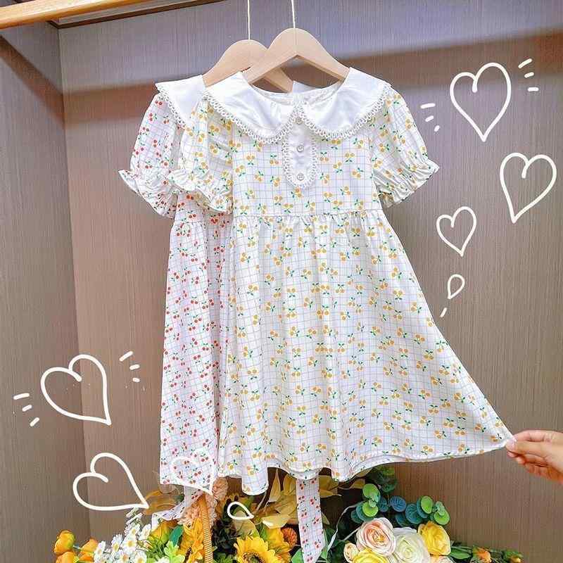 樂天商城 - 女児 ワンピース 夏 春夏 女の子 子供 プリンセスドレス 短袖 かわいい 花柄 赤 ピンク 緑 黄 ポリエステル 柔らかい 軽量 通気性 120cm 130cm 140cm 150cm 160cm 170cm