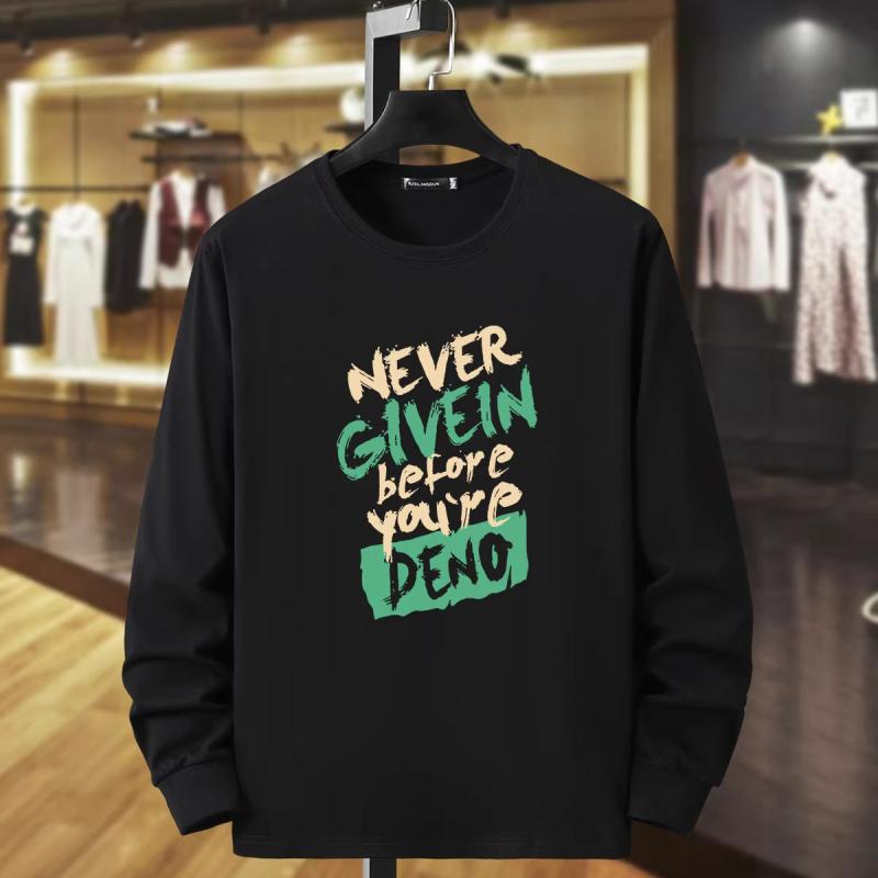 メンズ 大きめサイズ 長袖 Tシャツ トップス 丸首 ゆったりシルエット 秋冬 コットン混紡 麻混 接触冷感 吸湿速乾 耐磨 印花 幾何模様 アルファベット柄 ブラック ホワイト ネイビー グレー ワインレッド ダークグリーン パープル 日常使い カジュ