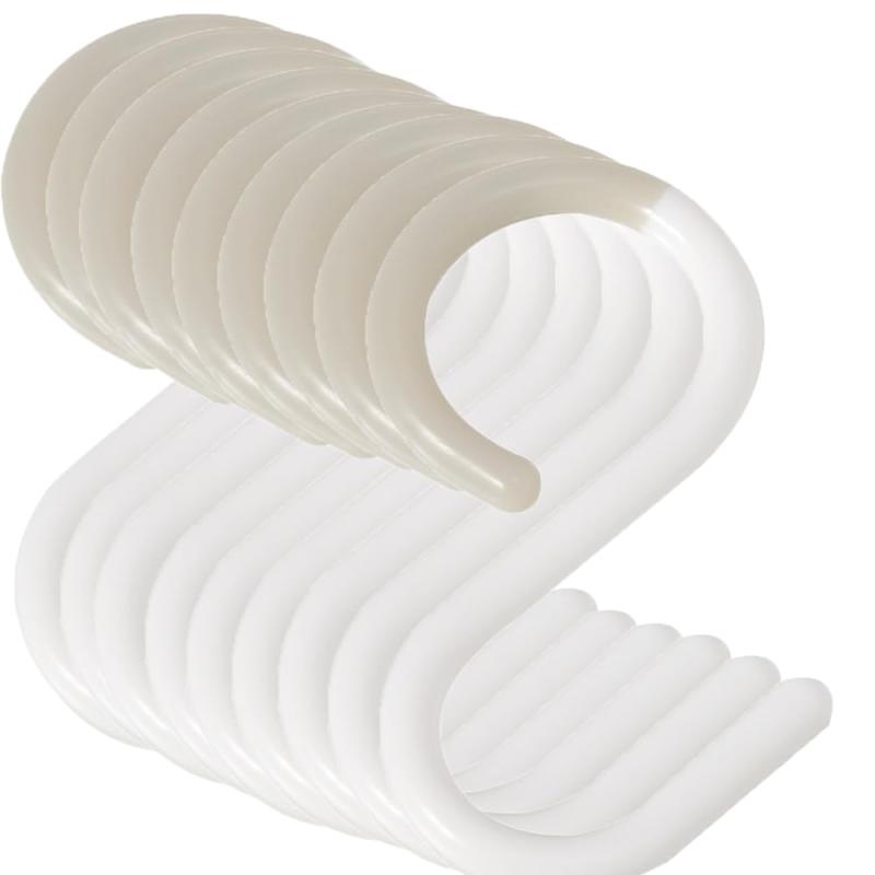 WFGKPXC S字フック 9個セット ホワイト 錆びない sじ 脱落防止 Sカン フック お風呂 キッチン 室内小物..