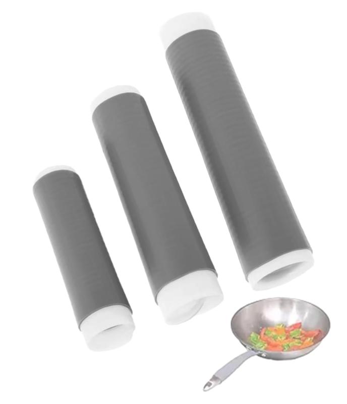 SAKIRABITO フライパン スキレット 取っ手 シリコン製 スリーブ ハンドルカバー 耐熱 滑り止め 大中小サイズ 3個セット