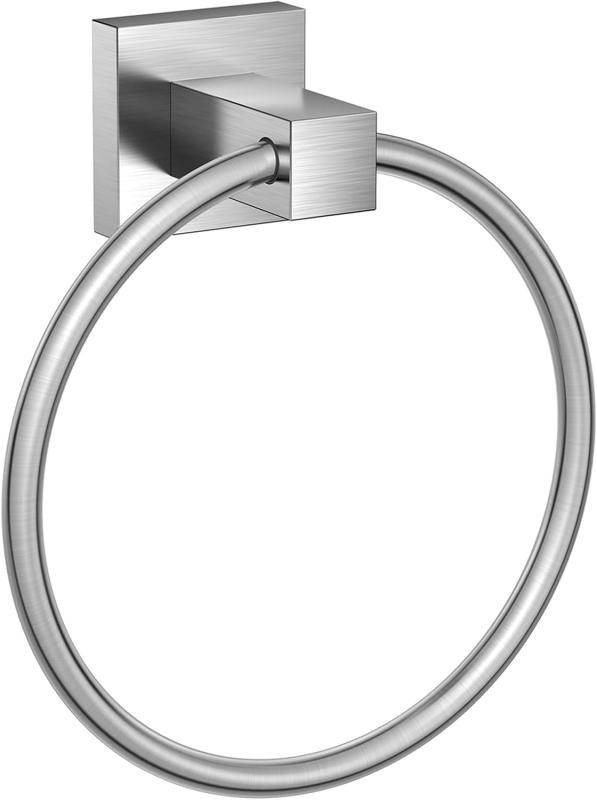 FORIOUS タオルハンガー タオルかけリング おしゃれ 丸地 バスタオルハンガー タオルホルダー トイレ 壁面付 工具付き タオル干し ステンレス ポリッシュクローム 洗面所 浴室