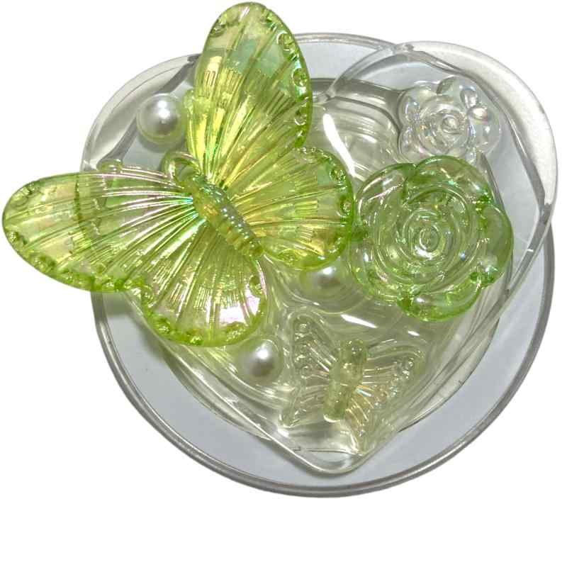 ハート ローズ バタフライ クリア 花 フラワー 薔薇 バラ 蝶 MagSafe対応 磁力吸着 マグネット 粘着式 両面テープ 折りたたみ スマホグリップ ソケッツ 韓国 スマホリング リング スタンド グ