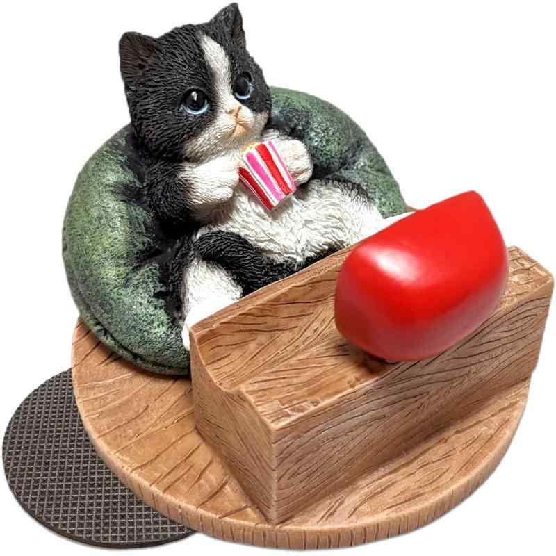 TATOTTE スマホスタンド かわいい 犬 リアル 動物 癒し インテリア プレゼント 贈り物に 滑り止めゴム付き(2)