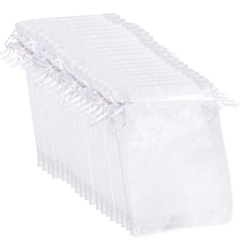ラッピング 袋 透明 50枚セット オーガンジー巾着袋 ギフト袋