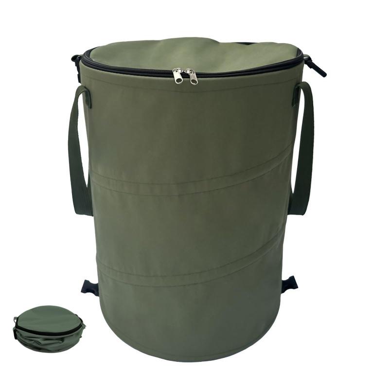 peron 折りたたみゴミ箱 キャンプ ポップアップ ポータブル 蓋付き 防水 防汚 アウトドア 軽量 大容量 ガーデン バッグ 庭 洗濯物 ランドリー ボックス バスケット 収納 ストレージ 折り畳み