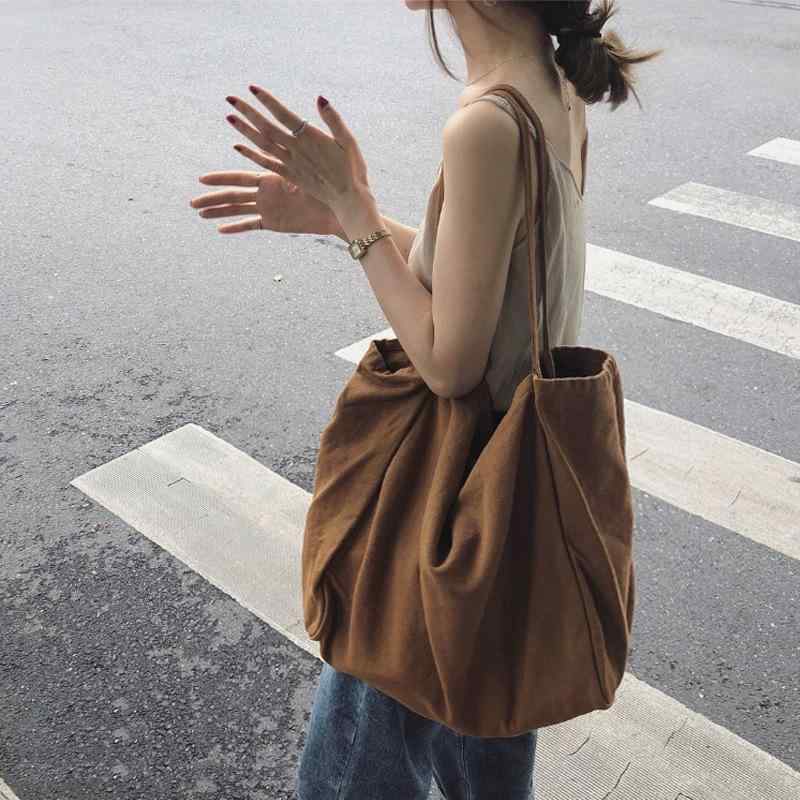 トートバッグ 女性用 大型 帆布 ショルダー 手提げ 緑 黒 ベージュ ブラウン 清新 甘め 横型 方形 ソフト 大容量 日常使い 学生 ショッピング 携帯ポケット ダブルストラップ