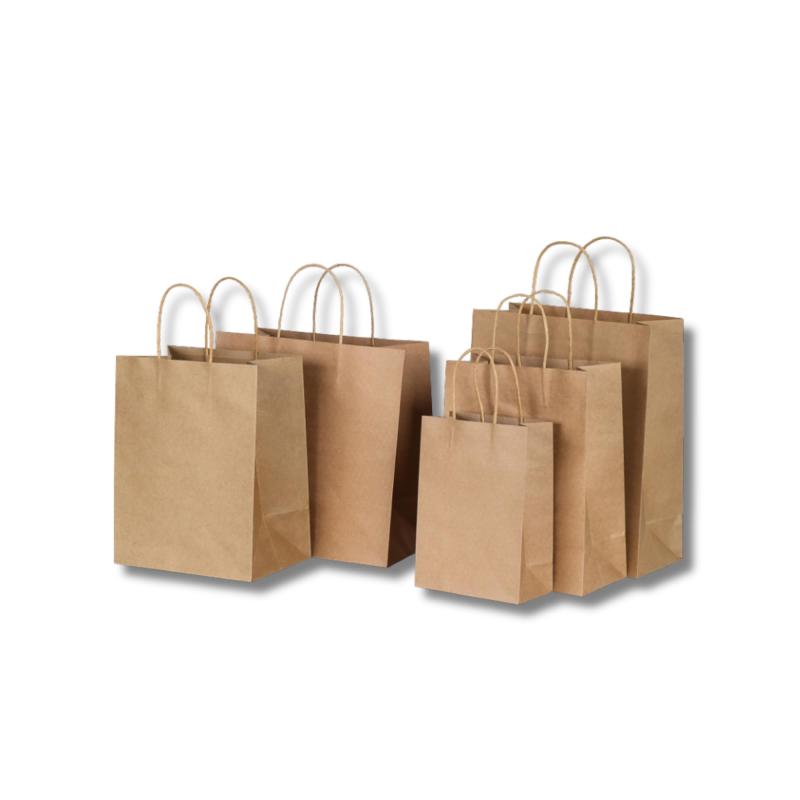 lulubelle 手提げ袋 ギフトバッグ 持ち手付き シンプルデザイン 無地紙袋 20枚セット ギフト用・店舗用..