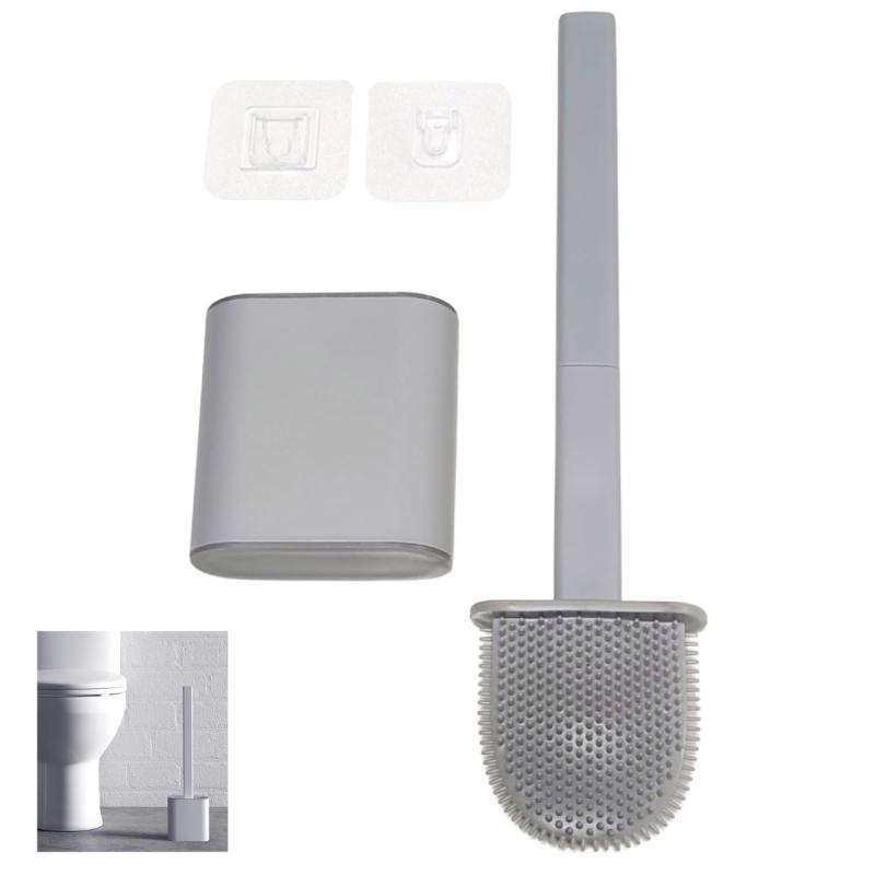 UME-STAR トイレブラシ ケース付き トイレ掃除 トイレ掃除ブラシ トイレ シリコン ブラシ シリコントイレブラシ 収納付き(3.0)