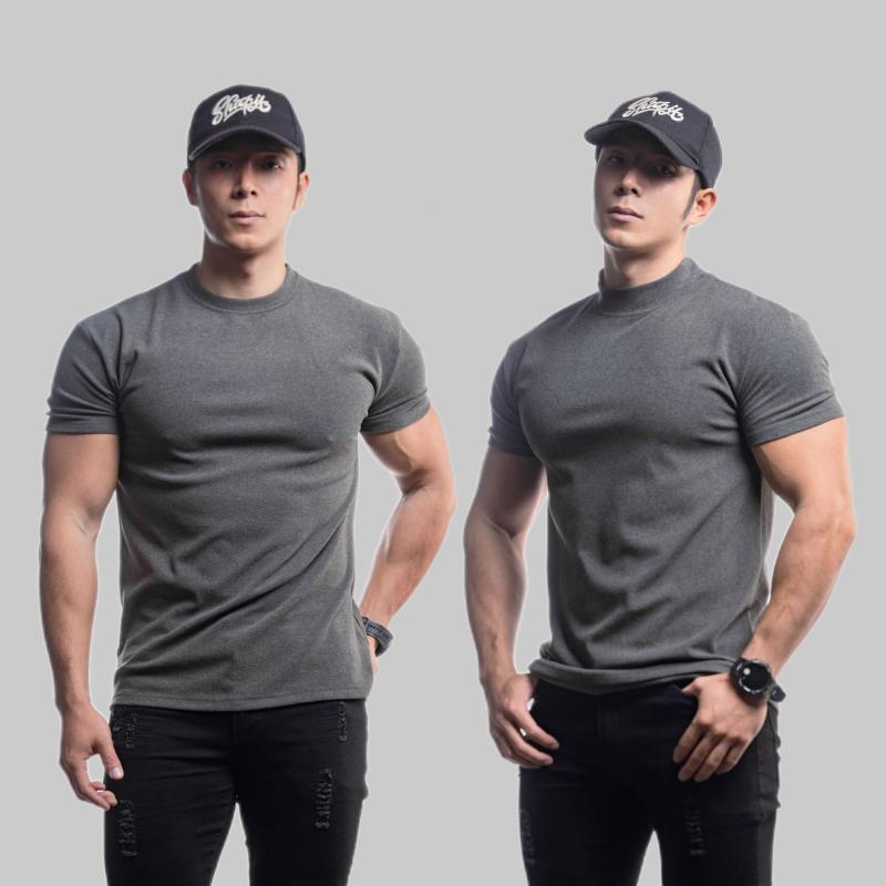 ・カテゴリ: Tシャツ・スタイル: 運動休闲・柄: 純色・ネックライン: 圆领、半高领・袖丈: 短袖・主な素材: 化纤类混纺・素材: 聚酯纤维95%・対象年齢: 成年・対象性別: 男・カラー展開: 白色、黒色、灰色、浅卡其・サイズ展開: M、L、XL、XXL、XXXL