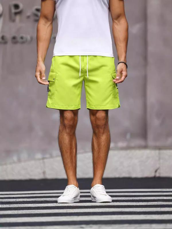・スタイル: 街頭・主な素材: ポリエステル100%・パンツ丈: 5分丈・パンツタイプ: ストレート・伸縮性: 微弾・カラー展開: 蛍光グリーン、アーミーグリーン・サイズ展開: S,M,L,XL,XXL