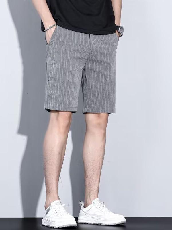 ・カテゴリ: パンツ・スタイル: 休闲・主な素材: 聚酯纤维（涤纶）80-90%・パンツ丈: 五分・パンツ型: 直筒・伸縮性: 微弾・カラー展開: 深灰色,浅灰色,黒色・サイズ展開: M,L,XL,2XL,3XL,4XL