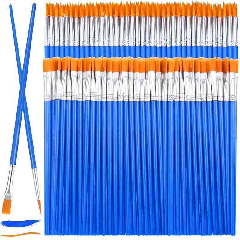 BOJIDO 絵筆セット 平筆50本と勾線筆50本を含み 大容量でプラモデル塗装 フィギュア彩色 油絵 水彩画 手芸DIYに最適 学生や初心者 手芸愛好家にも です(100本セット)