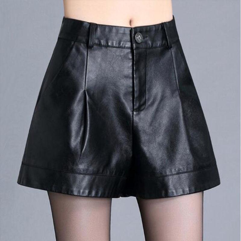 レディース 靴パンツ 春夏 ワイドレッグ ショートパンツ 高腰 ブラック ポケット付き 腈纶 ポリエステル 混合 微弾性 軽量 中厚 通勤 普段使い シンプル かわいい 日韓スタイル 切り替え デザイン