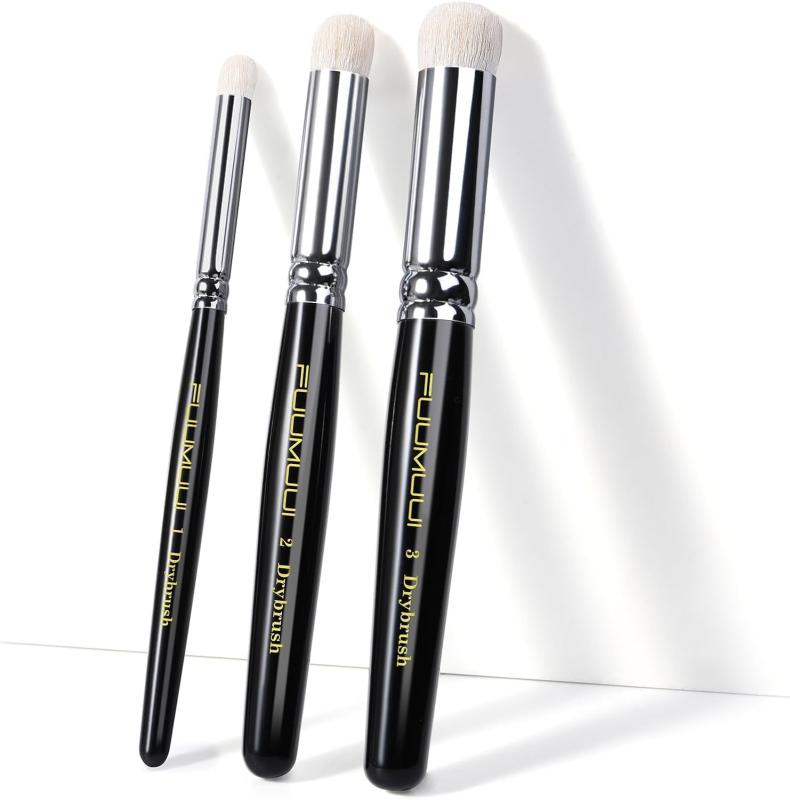 FUUMUUI ドライブラシセット、ホビーモデル絵筆、3本