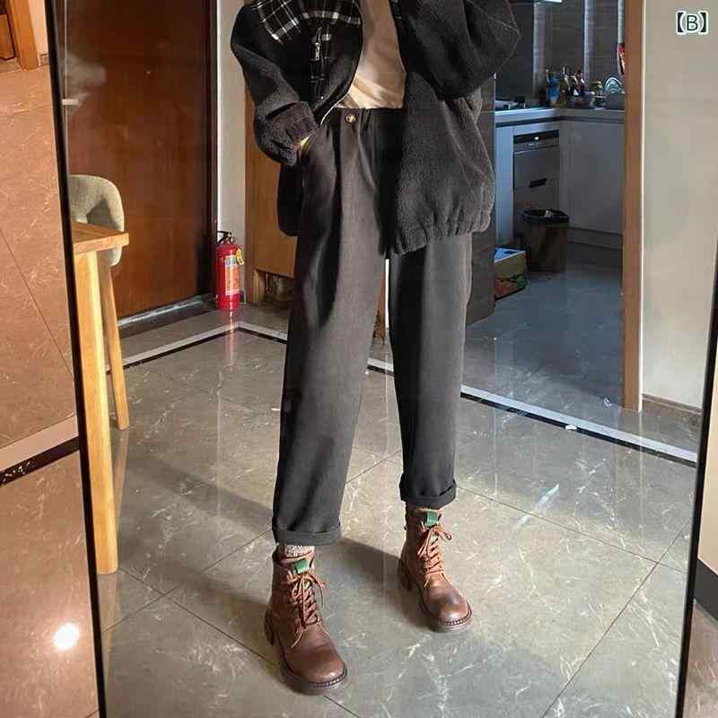 レディース 秋冬 ウール ワイドパンツ ハーレ...の紹介画像2