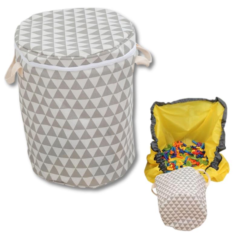 【LIMSE】【おもちゃ収納 &amp; プレイマット 2WAYセット】直径150cmお片付けマット 一体型 収納ボック..