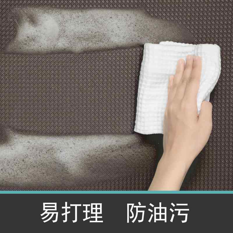 キッチン マット PVC 防水 防滑 防油 長方形 チェック柄 現代風 厚手 長条型 長方形 40x60cm 44x70cm 44x75cm 44x120cm 44x150cm ネイビー ワインレッド ブラウン グリーン ターコイズ ベージュ ライトグレ