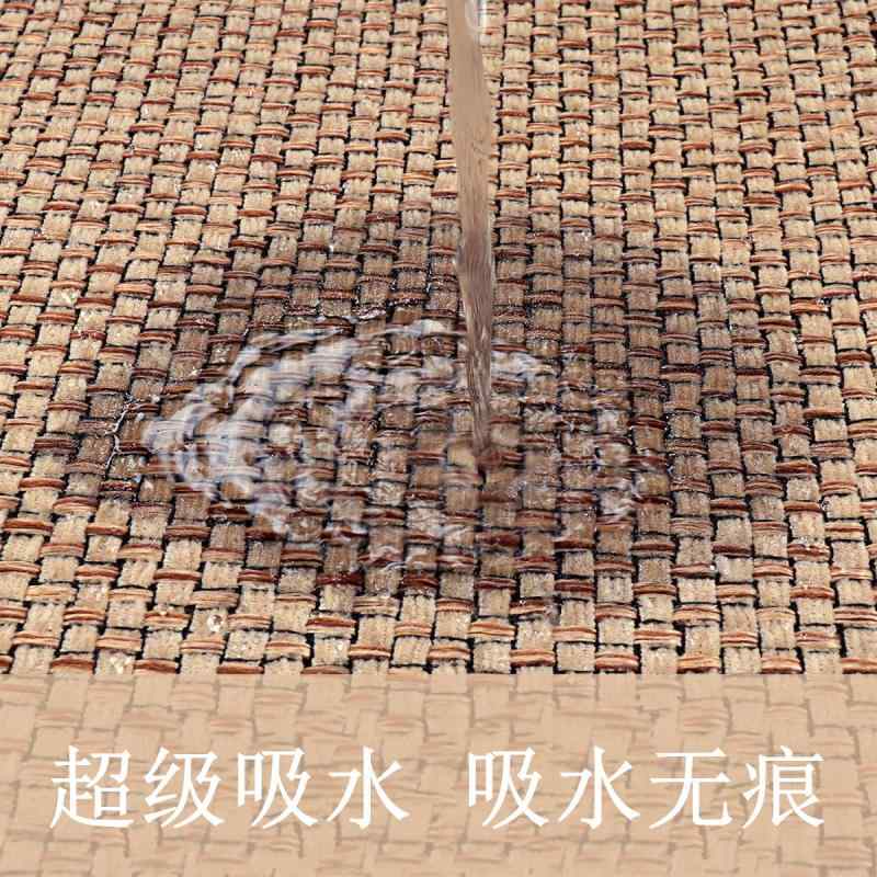 キッチン ラグ 長方形 純色 ストライプ 柄 吸水 耐久 厚手 ゴム 素材 防汚 加工 洗濯機洗い 対応 ブラウン グレー ブラック 現代 シンプル スタイル 室内 フロア マット 家用 敷物 シエナ 麻 風 柔らか クッション シンク 周辺 カウンター