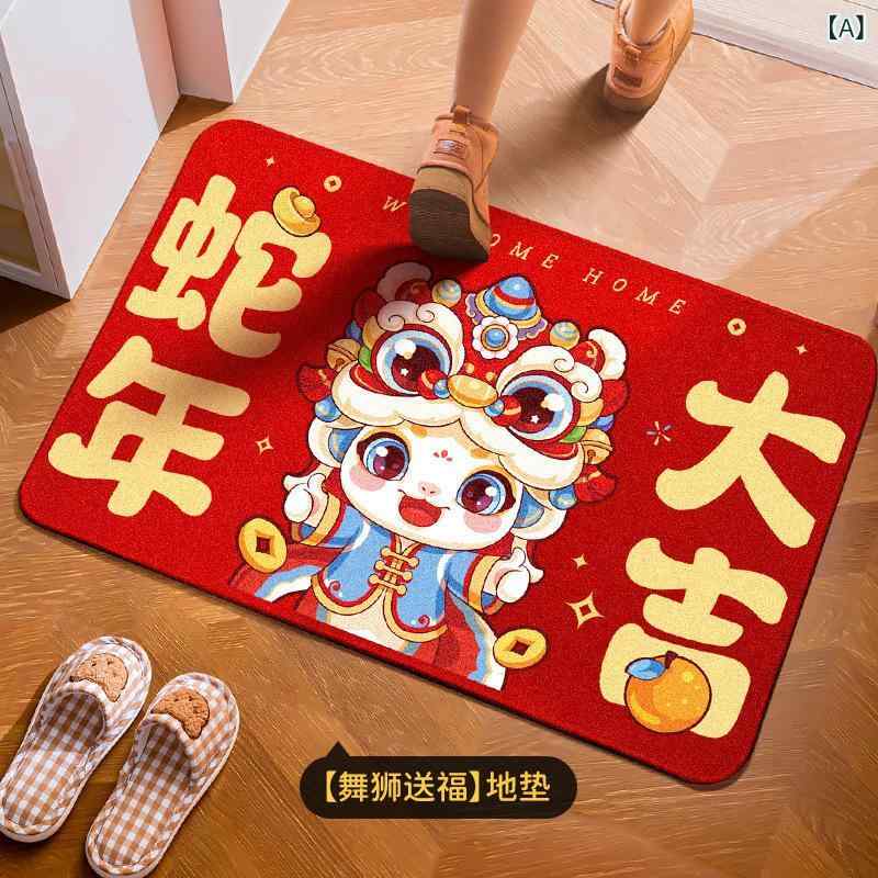 樂天商城 - 玄関マット 家用 防滑 ラグ 地毯 水晶絨 印花加工 方形 純色 幾何模様 卡通 動物柄 萌え動物 春節柄 舞獅送福 出入平安 歓迎帰宅 日富一日 指定発財 洗濯可能 耐油 防摔 厚手 耐摩耗 防塵 掃除簡単 玄関 トイレ 廊下 居間 寝室 書斎 陽台