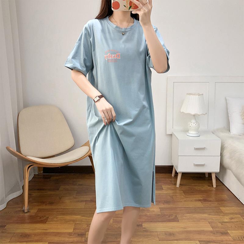 ワンピース マタニティ 授乳服 レディース 綿 半袖 薄手 春夏 産後 妊婦服 ルームウェア 部屋着 普段着 快適 柔らかい ロング丈 膝丈 ゆったり 涼しい ママ服 無地 シンプル ナチュラル