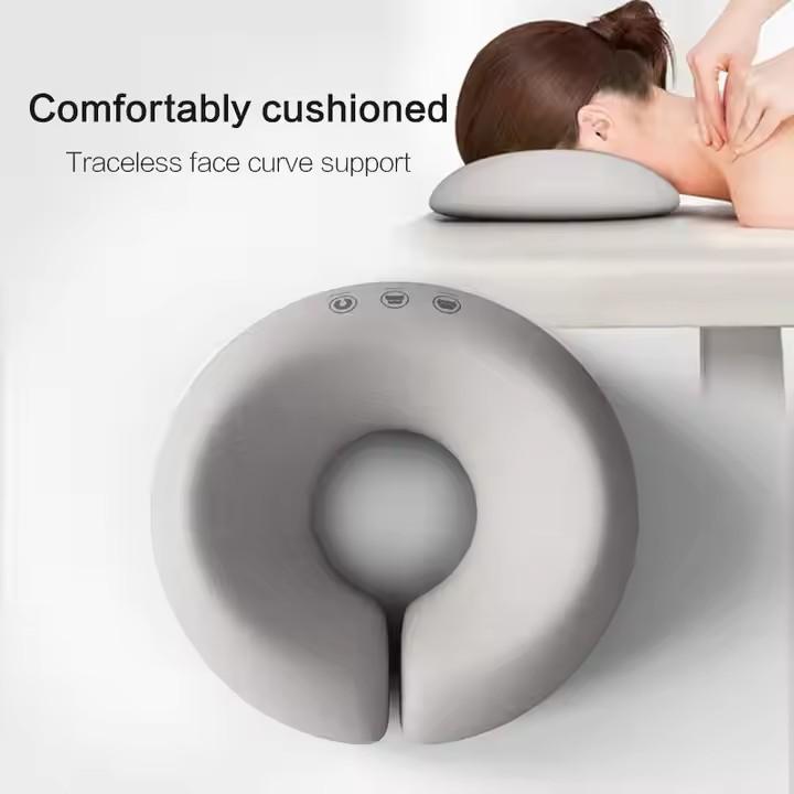美容室 うつ伏せ枕 美容ベッド用 専用枕 推拿マッサージベッド U型枕 うつ伏せ枕 記憶棉 顔面クッション 化繊生地 グレー ブルー 現代簡約スタイル 軽量 通年使用 快適サポート 顔保護 低反発素材 柔軟 耐久性