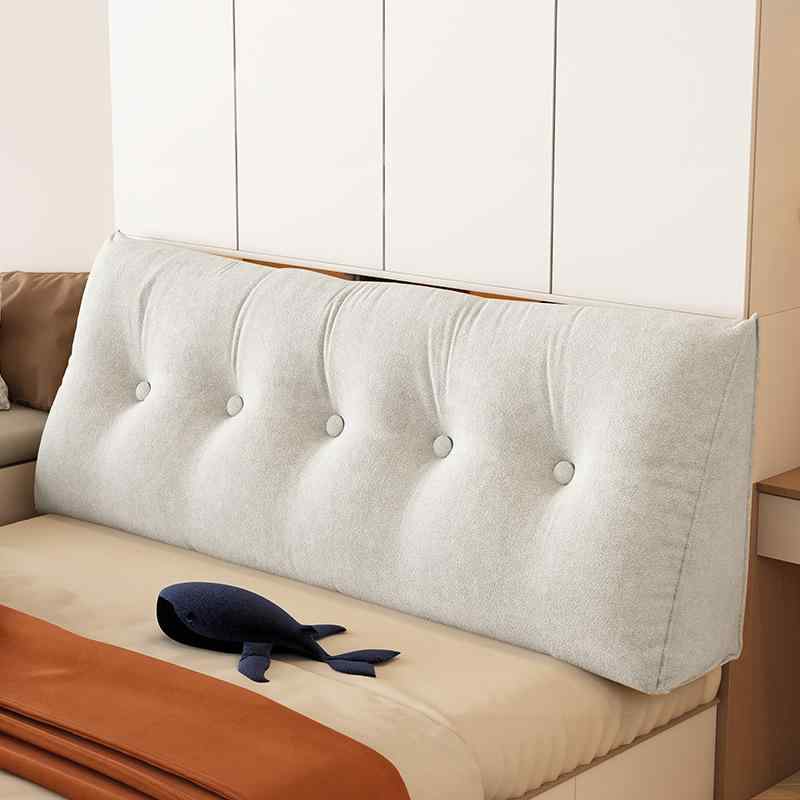 Bedding - ベッドサイドクッション シンプル トリプル 背もたれ 腰当て 抱き枕 寝室 ベッド 畳 床頭 毛绒 純色 貴族白 ナドグレー 清新グリーン 孔雀グリーン 高貴グレー ファッションオレンジ 流光イエロー シャンパントープ ベンツブルー 長60cm高50cm
