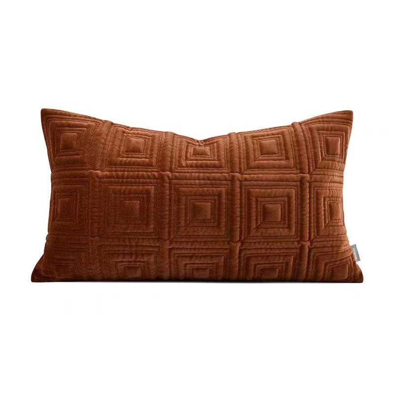 Pillows - 抱枕 クッション 軽量 ポリエステル 切り替えデザイン 現代 シンプル ソファ 室内装飾 ラウンジ ベッドルーム グレー ベージュ ネイビー ピンク グリーン 30x50cm 詰め物 ポリエステルファイバー 柔らか 快適 日常使い 通年