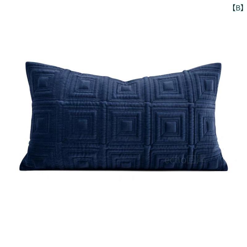 抱枕 クッション 軽量 ポリエステル 切り替えデザイン 現代 シンプル ソファ 室内装飾 ラウンジ ベッドルーム グレー ベージュ ネイビー ピンク グリーン 30x50cm 詰め物 ポリエステルファイバー 柔らか 快適 日常使い 通年