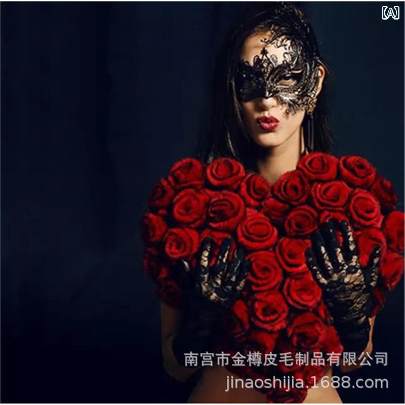 抱枕 かわいい 毛绒 ハート型 ピンク ローズ デザイン 永生花 装飾 結婚式 インテリア 40cm 四角 軽量 柔らかい 接触冷感 PPコットン 填充 ラブリー ギフト ラッキーアイテム