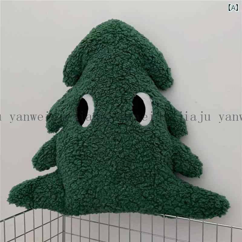 Muatsu Pillows - 抱枕 毛绒 植物花卉刺繍 切り替え 45cm 正方形 かわいい カートゥン インテリア クッション ソファ ベッド 窓辺 緑 クリームホワイト ブラック イエロー ブラウン ピンク 軽量 柔らかい PP綿 詰め物 クリエイティブ 形状 松樹 デザイン リ