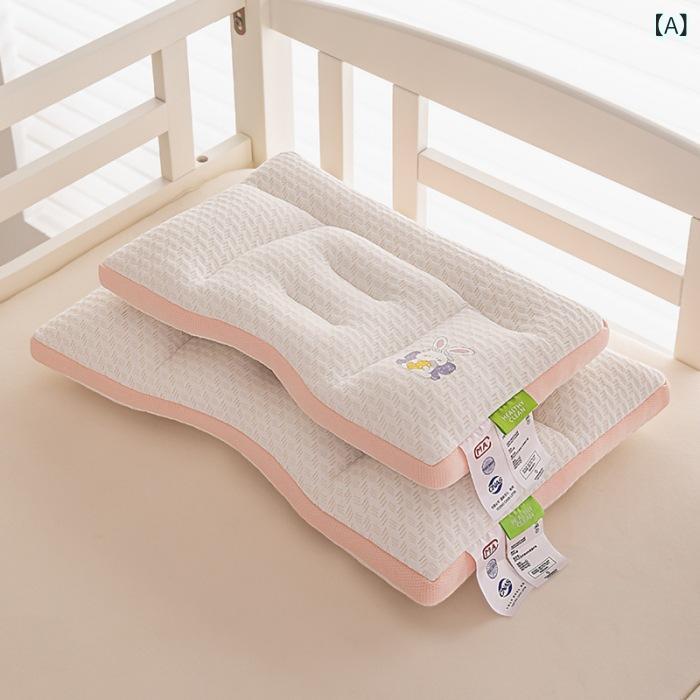 Muatsu Pillows - 子供用 枕頭 七層ガーゼ 首サポート 防崩れ 子供用 ホテル枕 防ダニ 横向き寝 ふわふわ 接触冷感 純綿 ポリエステル 紫 ピンク系 ファミリー 寝室 軽量 吸湿速乾 30x50cm 40x60cm