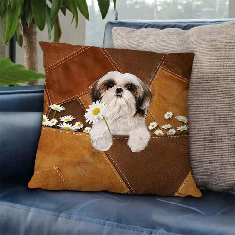 抱き枕カバー 犬柄 3Dプリント かわいい ファミリー リビング クッションカバー ソファ用 現代風 シンプル ポリエステル 綿填充 45cm 50cm サイズ カラーバリエーション