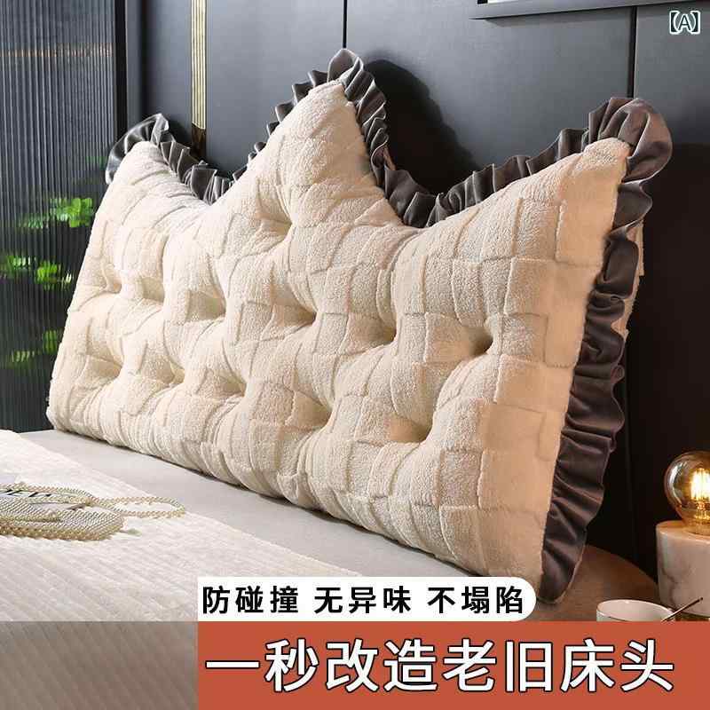 Magnetic Pillows - 抱枕 クッション ベロア 現代 シンプル 米色 グレー ピンク グリーン ブルー ブラウン イエロー 長方形 背もたれ 腰サポート 耐久性 ふわふわ 詰め物 PP綿 家庭用 ソファ用 ベッドヘッド用 寮用 90cm 120cm 150cm 180cm 2