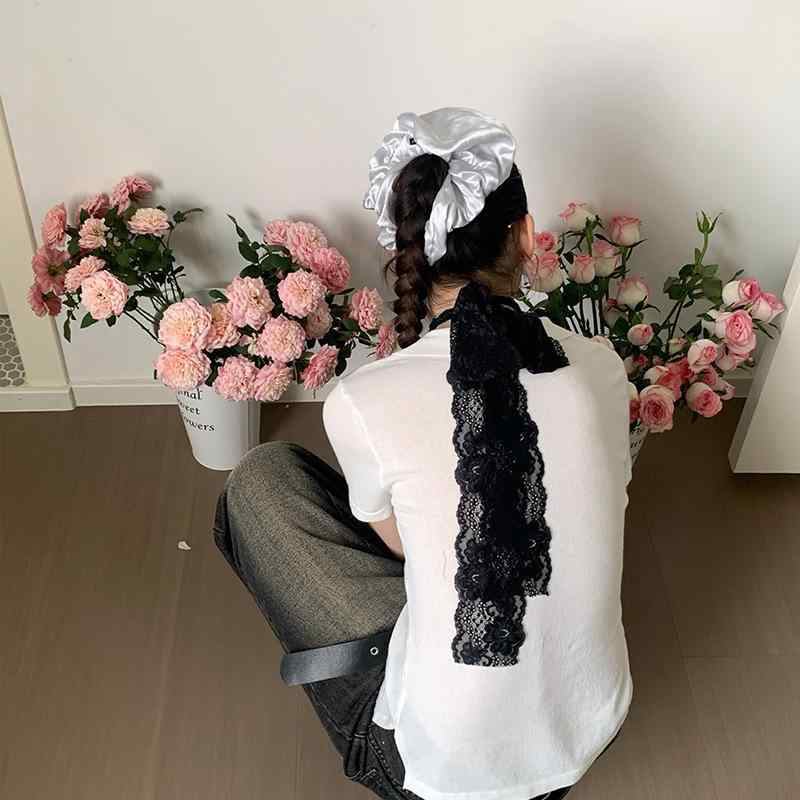 スカーフ 女性用 夏用 涼しい 接触冷感 ポリエステル レース 花柄 切り替え ネット...