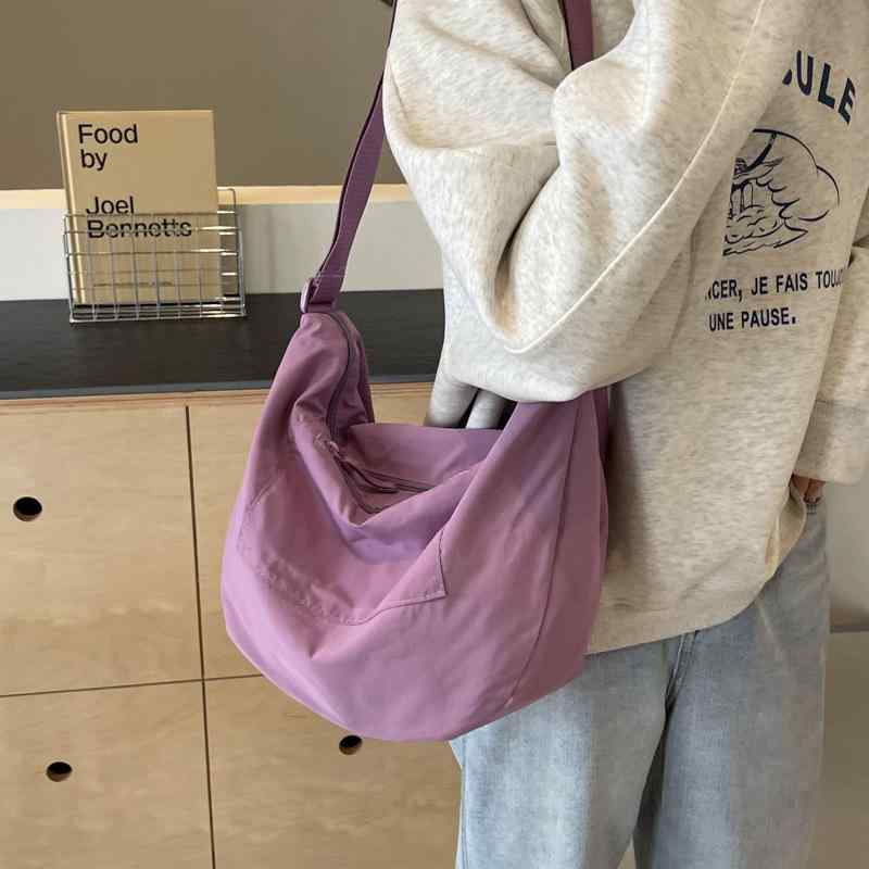 ショルダーバッグ メンズ 大学生 通勤用 春夏 帆布 大容量 横型 郵便袋 スタイル 都市 シンプル ミディアムサイズ 車縫いステッチ ジッパー開閉 携帯ポケット ジッパーポケット ソフト 中間硬度 シングルストラップ 日常使い ブラック 米白 ピンク