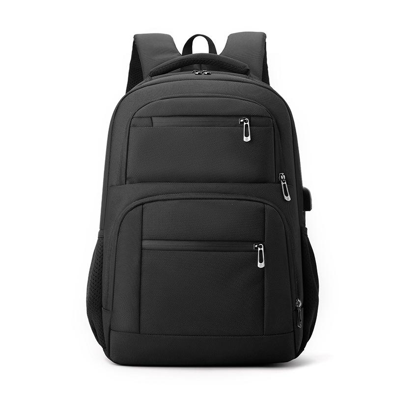 Other - バックパック メンズ レディース ナイロン素材 ビジネス 通勤 旅行 学生用 ノートPC収納 15インチ対応 20-35L 容量 透気性 ソフト面 灰色 ブラック ブルー 純色 車縫線 弧形肩带 春季