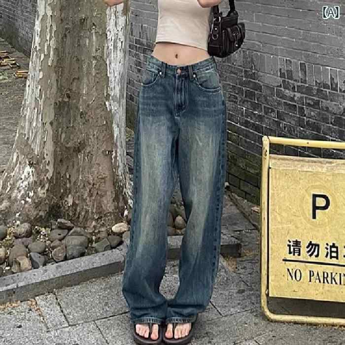 ・カテゴリ: 牛仔裤・スタイル: 復古風・主な素材: 綿70-80%・シルエット: 直筒・パンツ丈: ロング・ウエスト: 高腰・厚み: 薄手・流行要素: ポケット・カラー展開: ヴィンテージブルー・サイズ展開: S,M,L,XL,2XL・加工: ウォッシュ, ブリーチ, ビンテージ加工, ボタン