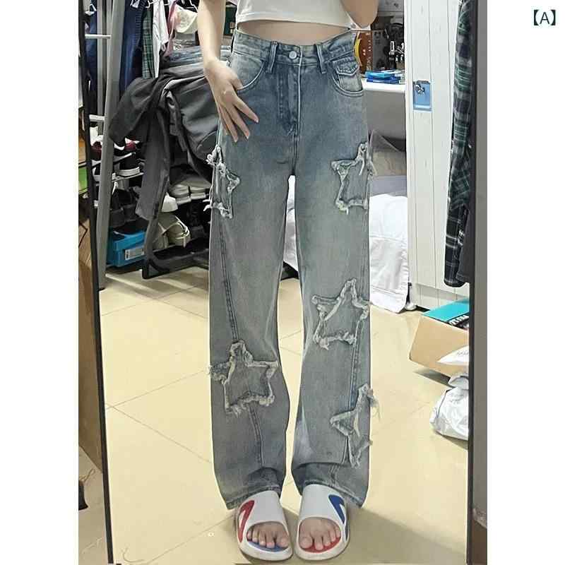 レディース デニムパンツ 直筒 コットン 素材...の紹介画像2