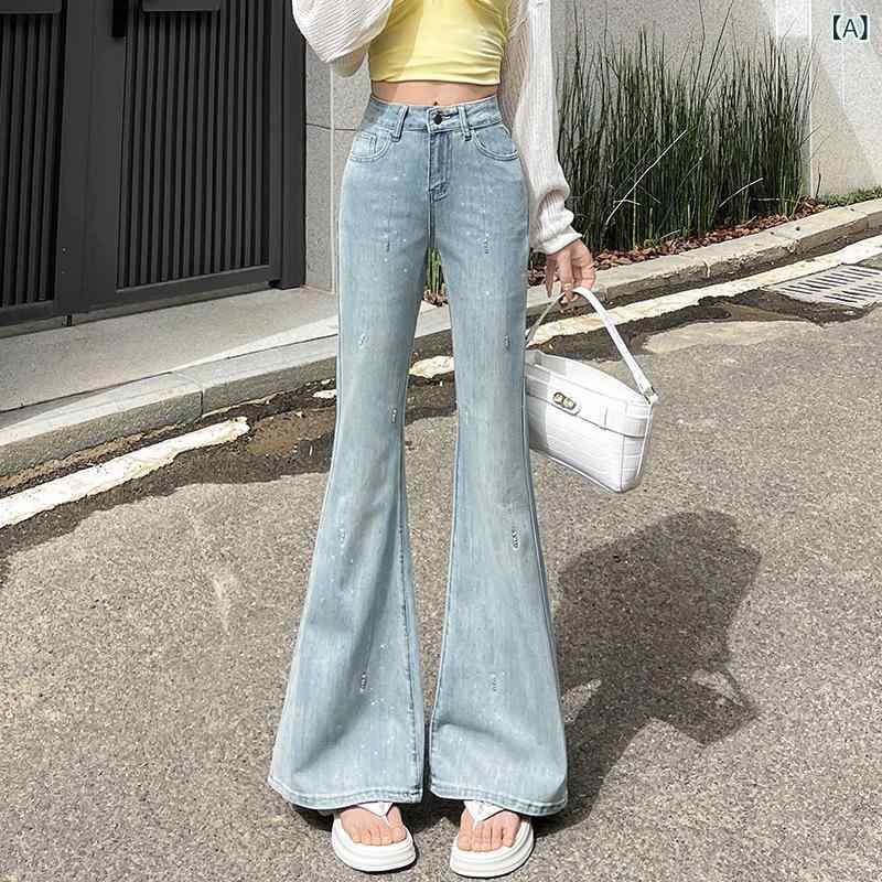 デニムパンツ 女性用 春夏 高腰 修身 スリム...の紹介画像2