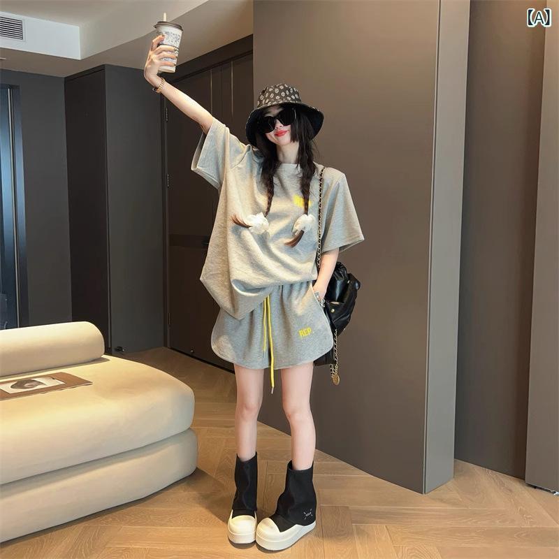 レディース 夏 コットン 接触冷感 短袖 Tシャツ ショートパンツ セット かわいい ...