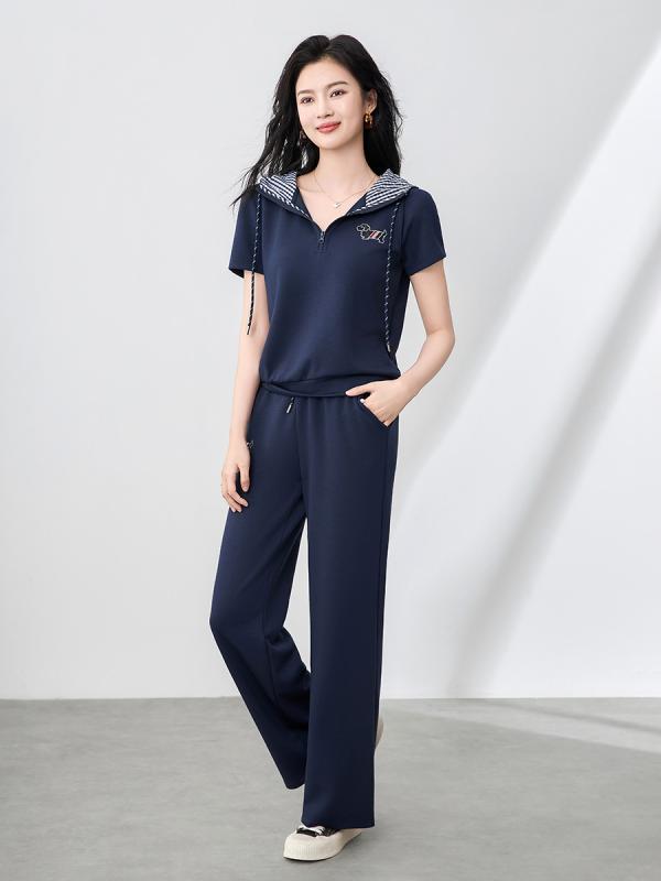 ・カテゴリ: セットアップ・スタイル: 気質通勤・柄: 無地・主な素材: 綿・素材: 綿30-50%、スパンデックス30%未満・パンツ丈: ロング・袖丈: 3/4袖・袖タイプ: スタンダード・カラー展開: ネイビー、ピンク・サイズ展開: S、M、L、XL、XXL