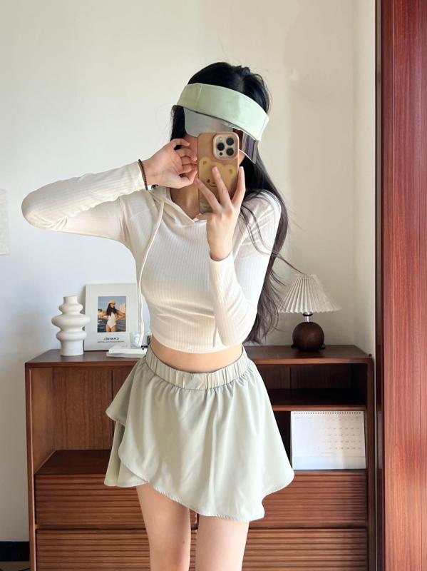 テニススカート 女性用 夏 高腰 アウトドア 防走光 速乾 プリーツスカートパンツ ヨガ ショートスカート ゴルフスカート 高弾性 通気性 ブラック 薄荷グリーン パープル カーキ 軽量 伸縮性 吸湿速乾 接触冷感 スポーツウェア アクティブ 女性 春夏