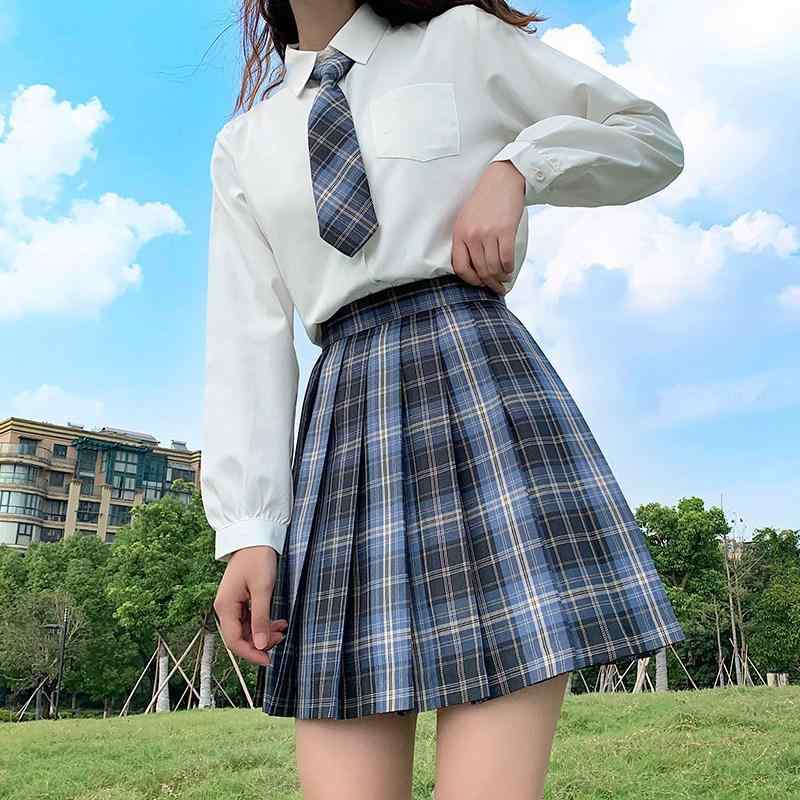 樂天商城 - JKスカート 女子用 百褶スカート 日系 チェック柄 半身スカート 短丈 綿混紡 春夏 学院風 清新 かわいい 普段使い 軽量 伸縮性 ジッパー ポケット Hシルエット XS S M L XL XXL