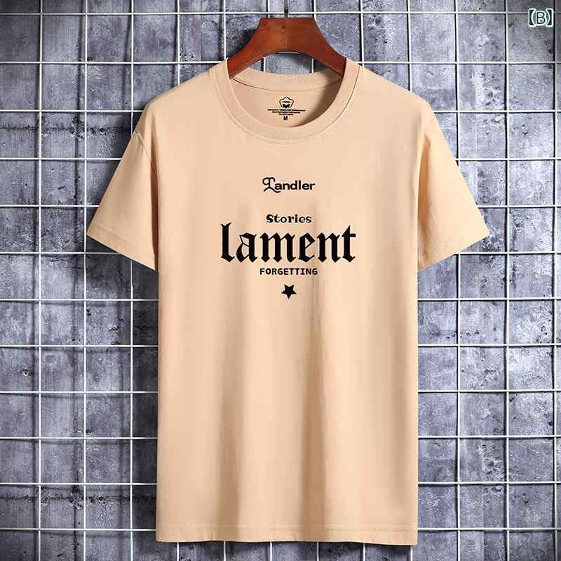 メンズ Tシャツ 短袖 コットン 100% トップス ゆったりシルエット プリント柄 薄手 夏用 青少年向け 普段使い 白色 卡其 ピンク グレー ブラック イエロー 赤茶 水色 豆緑 軍緑 霧青 紺 ダークグリーン ロイヤルブルー スモークグレー ワイ