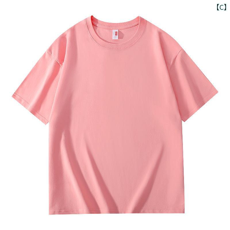 メンズ Tシャツ 短袖 春夏 純棉 200g 軽量 吸湿速乾 透気性 丸首 ゆったりシルエット ベーシック 無地 日常使い カジュアル トップス 半袖 白色 ピンク系 グリーン系 ネイビー オレンジ系 ワインレッド ブルー系 レッド グレー系 ベージュ