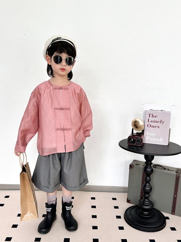 キッズ 防晒服 春夏 中小童 男女 長袖 シャツ 薄手 接触冷感 ピンク ブラック グレー グリーン レイヨン素材 吸湿速乾 軽量 通気性 普段使い アウトドア かわいい デザイン