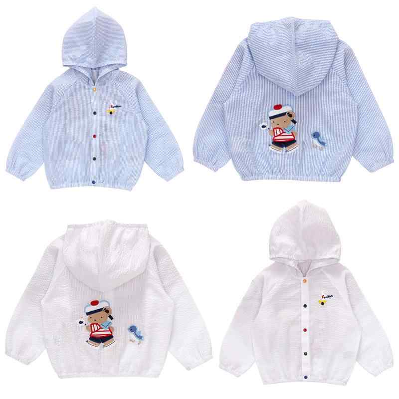 キッズ コットン 刺繍 フード付き カーディガン 防晒 紫外線カット 長袖 トップス 子供服 女の子 男の子 春夏 軽量 通気性 綿素材 かわいい デザイン 日常使い 80cm 90cm 100cm 110cm 120cm 130cm