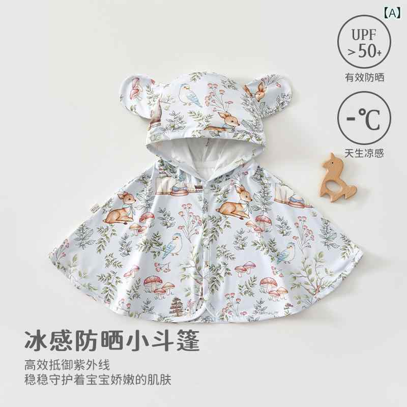 ・性別: 男女共用・対象年齢: 1-3歳・主な素材: ポリエステル87.9%、スパンデックス12.1%・裏地素材: ポリエステル・重量: 約190g・サイズ展開: 80cm、90cm、100cm・フード: あり・機能: 速乾