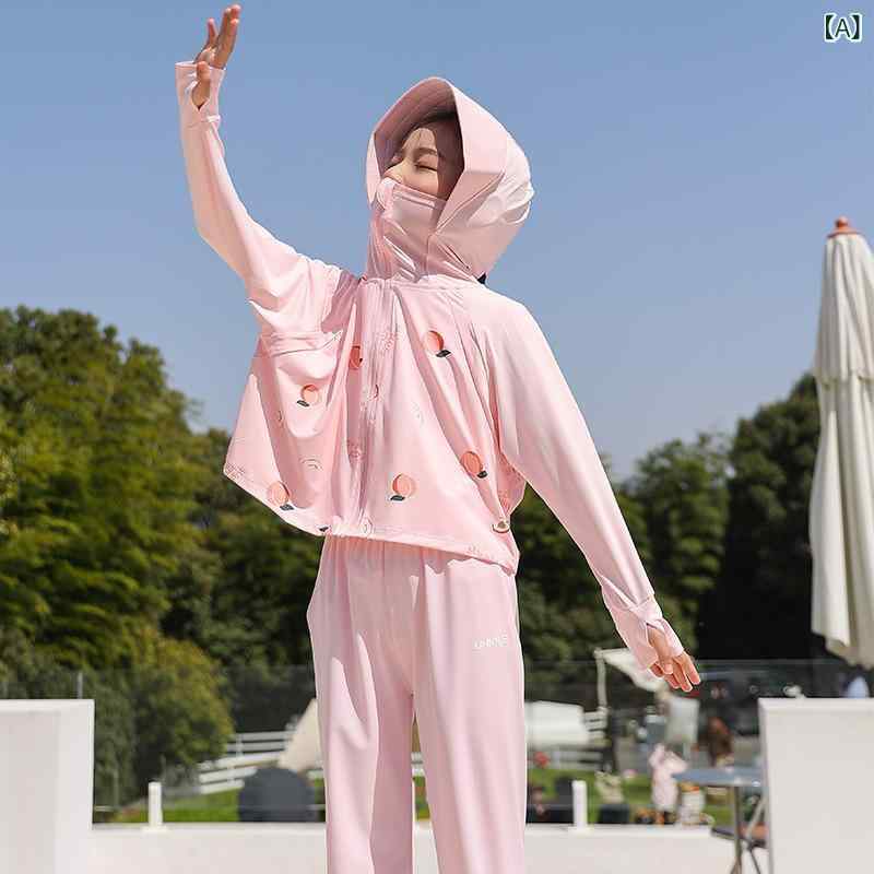 キッズ 男女共用 春夏 連帽 防紫外線 防晒服 接触冷感 ポリエステル 軽量 通気性 ...